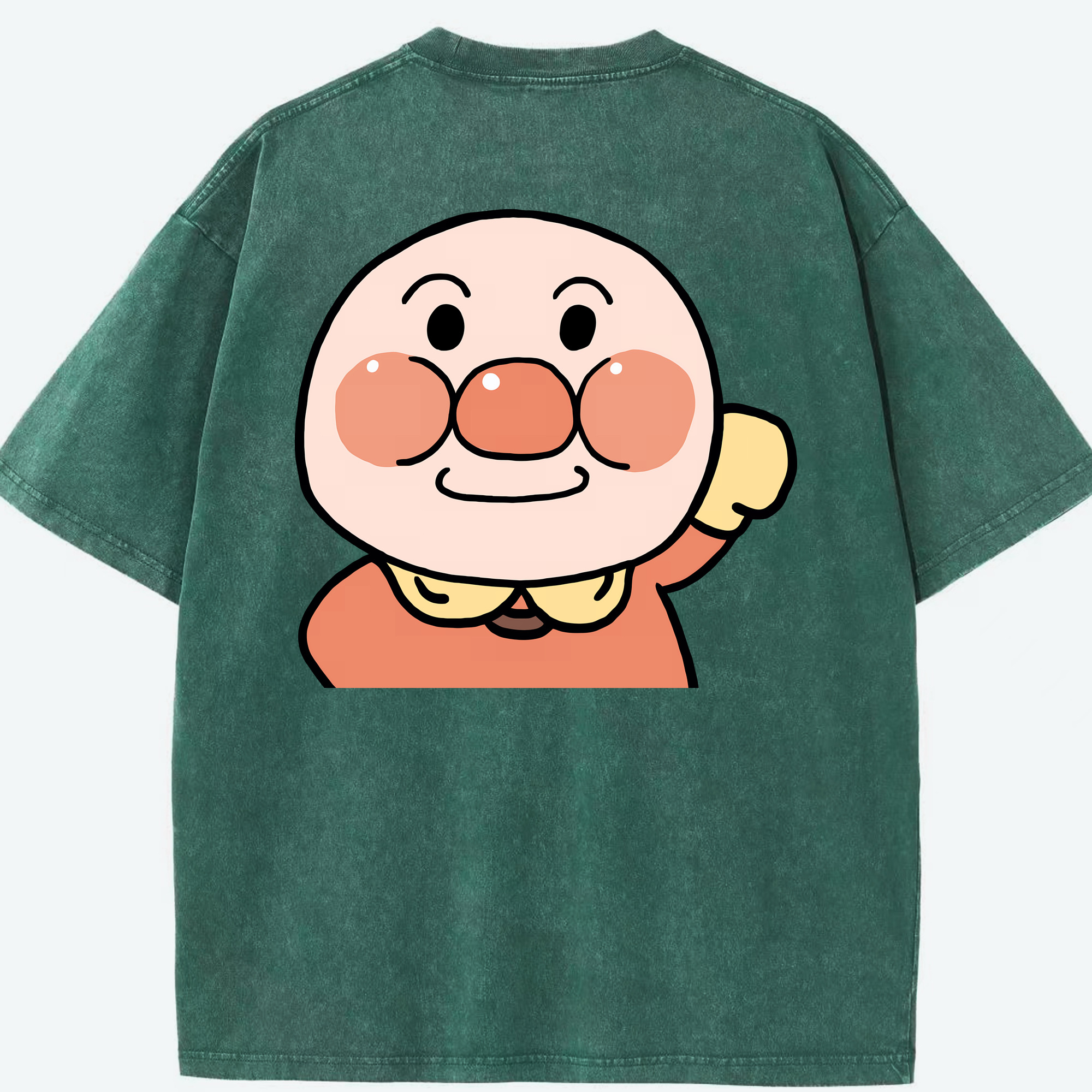 （画像用） アンパンマン Anpanman 綿100% ヴィンテージ風 半袖Tシャツ（背面プリント）